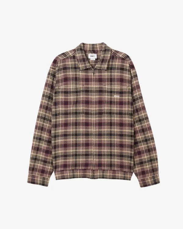 ALTON ZIP SHIRT JACKET*OBEY Clothing Clearance
