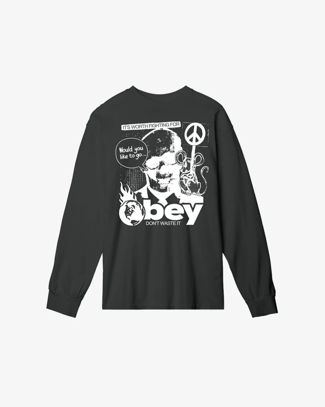 DONT WASTE IT HEAVYWEIGHT LS T-SHIRT*OBEY Clothing Best