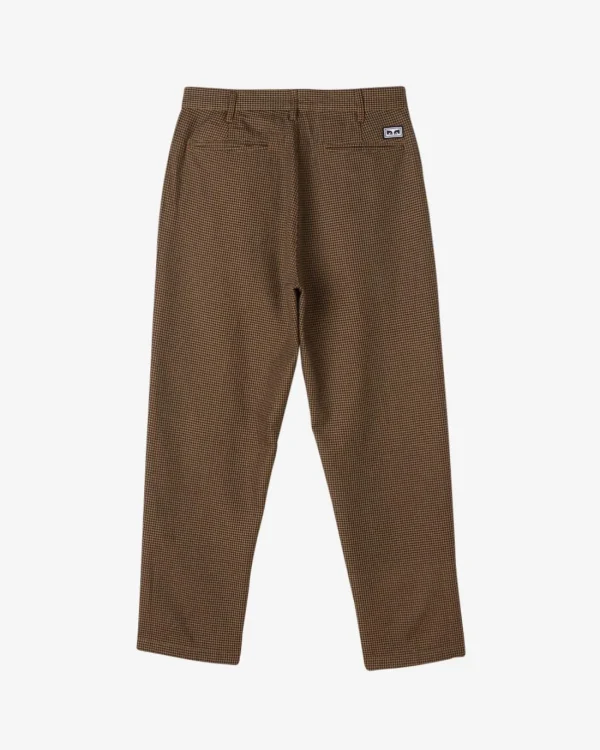 FUBAR HOUNDSTOOTH PLEATED PANT*OBEY Clothing Store