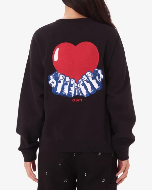 HEART CREWNECK*OBEY Clothing Outlet