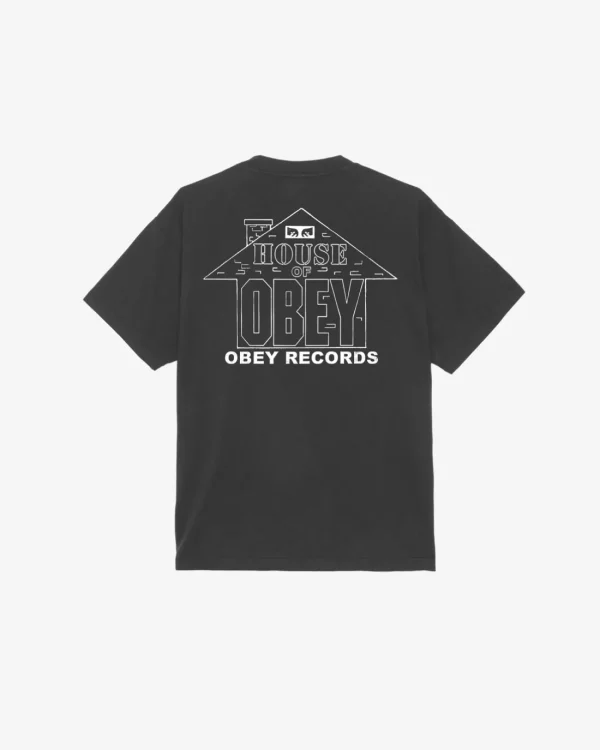 HOUSE OF OBEY RECORDS HEAVYWEIGHT T-SHIRT*OBEY Clothing Outlet