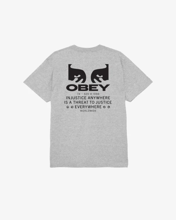 JUSTICE EVERYWHERE CLASSIC T-SHIRT*OBEY Clothing Clearance