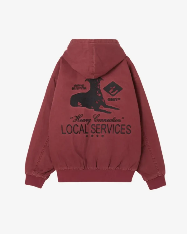 LOCAL SERVICE ZIP UP HOOD*OBEY Clothing Flash Sale
