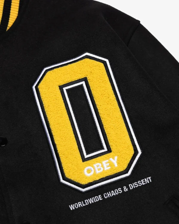 LOS ANGELES INTERNATIONAL VARSITY JACKET*OBEY Clothing Sale