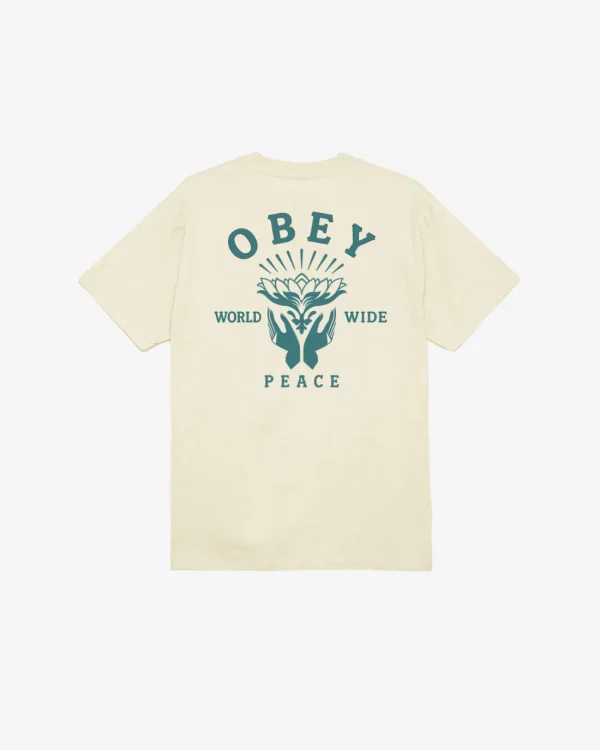 LOTUS WITH HANDS CLASSIC T-SHIRT*OBEY Clothing Best
