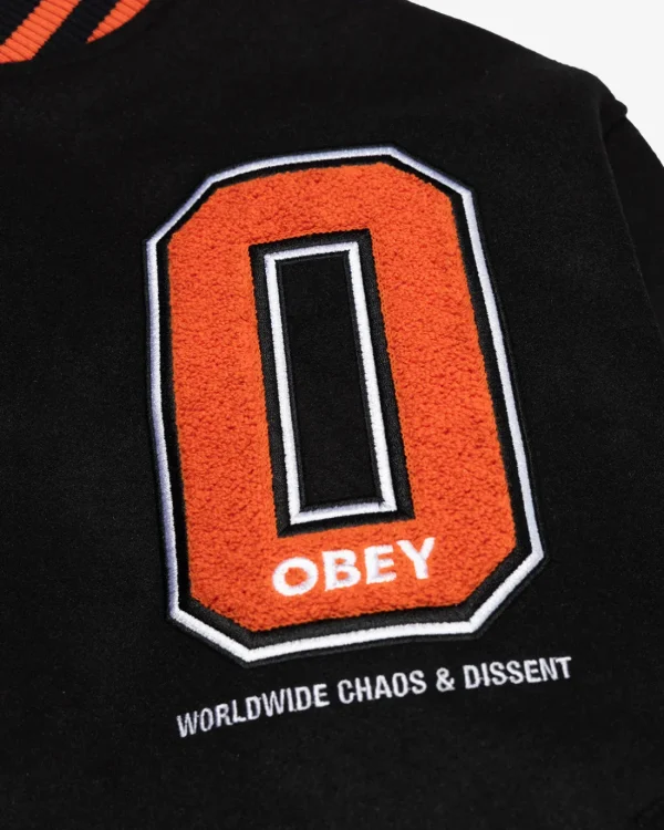 SEOUL INTERNATIONAL VARSITY JACKET*OBEY Clothing Cheap