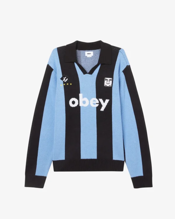 SOCCER JERSEY SWEATER*OBEY Clothing Discount