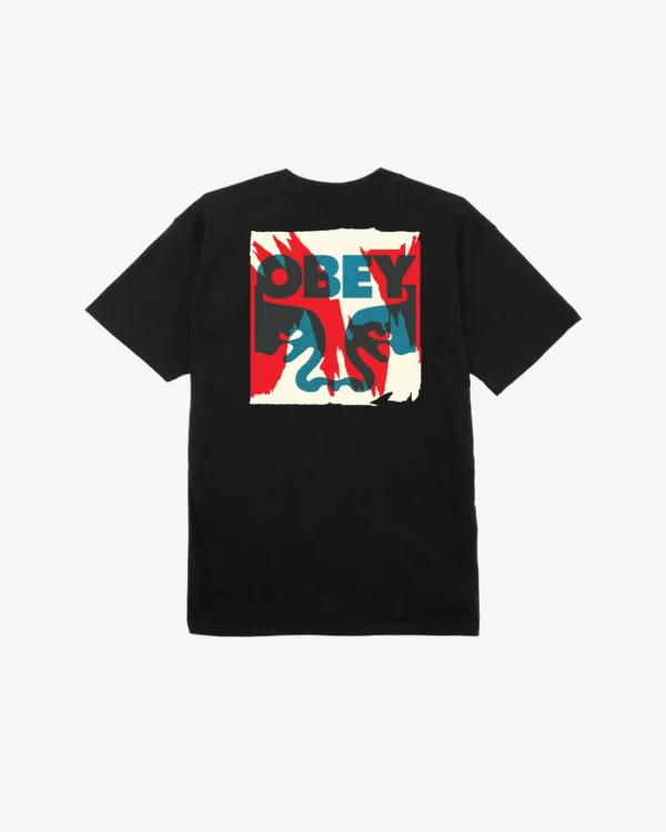 TORN POSTERS ICON CLASSIC T-SHIRT*OBEY Clothing Clearance