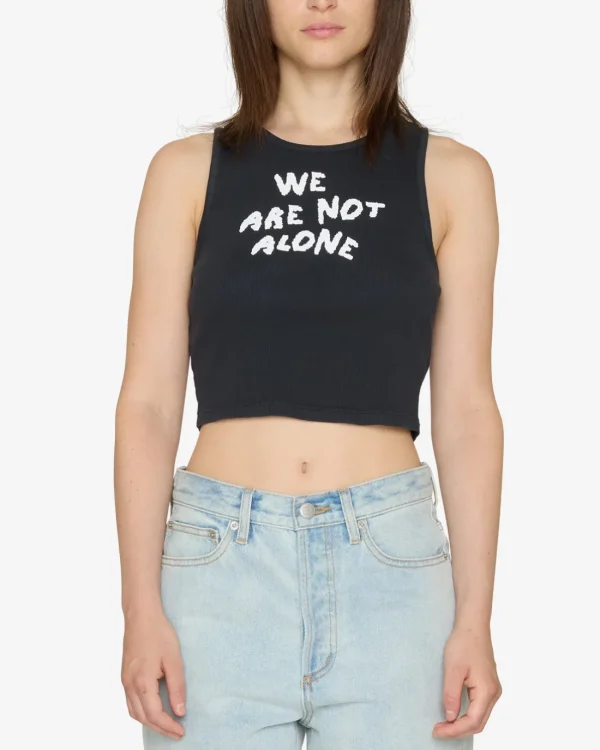 WE ARE NOT ALONE RIB TANK*OBEY Clothing Cheap